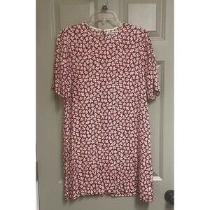 Reformation Red and White Floral Mini Dress